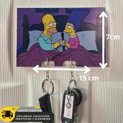 Porta Llaves Homero & Marge