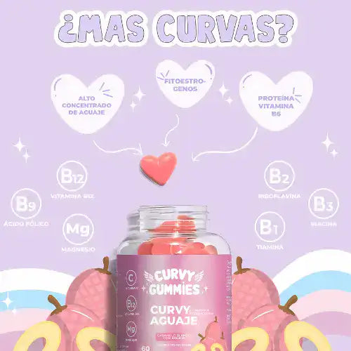 ¿Buscas un método seguro para aumentar tus glúteos y pechos?   CURVY GUMMIES  ™           DE AGUAJE