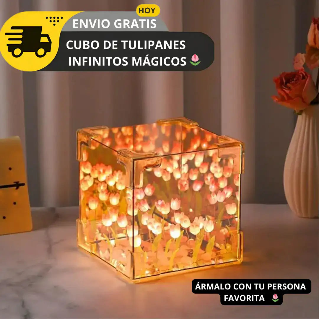 ARMA la Lámpara Mágica de Tulipanes Infinitos Diseño hipnótico y Elegante  ( Para Armar Regalo Inolvidable) ™